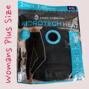 NWT FREE COUNTRY (2 pk) Microtech Base Layer Pants Size XXL NIP